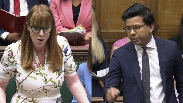 Labour's Kanishka Narayan and Angela Rayner.