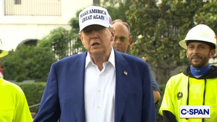 The president claimed, “These are the best poles anywhere in the country, or in the world,” during installation.