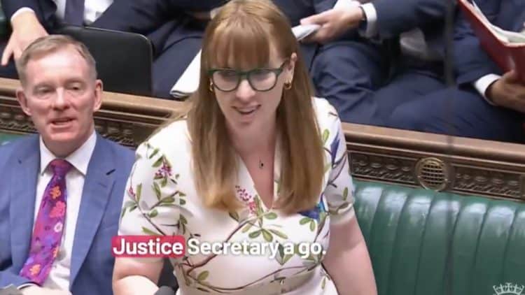 Angela Rayner at PMQs.