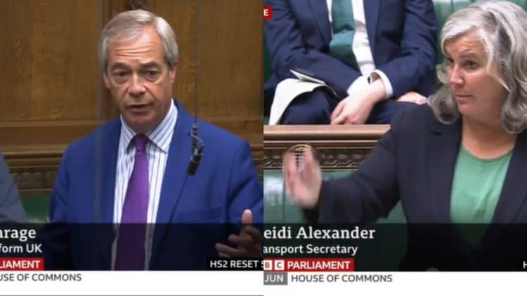 Nigel Farage was firmly put in his place by Labour minister Heidi Alexander.