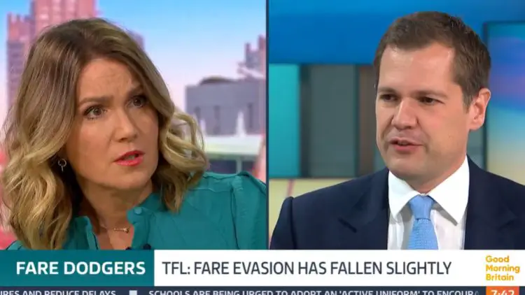 Susanna Reid questions Robert Jenrick after he released a video of him accusing people of fare-dodging on the London Underground.