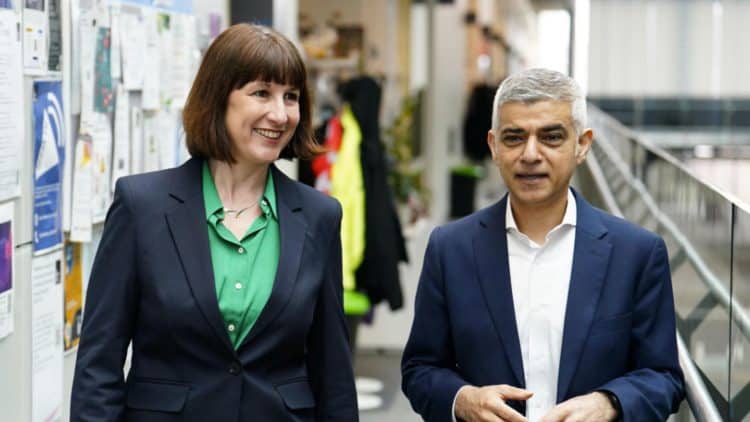 Sadiq Khan has accused Rachel Reeves of planning to deprive London of cash.