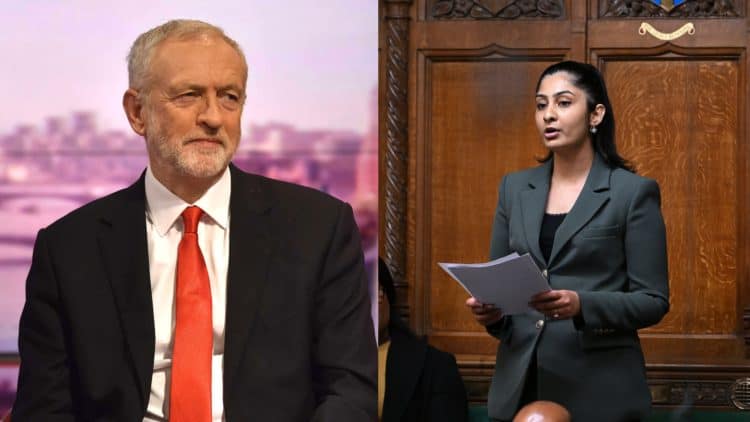 Jeremy Corbyn and Zarah Sultana.